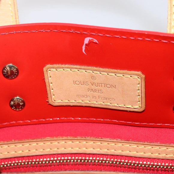 LOUIS VUITTON Monogram Vernis Reade PM Hand Bag Red Rouge M91088 LV Auth 161231