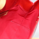 LOUIS VUITTON Monogram Vernis Reade PM Hand Bag Red Rouge M91088 LV Auth 161231-18