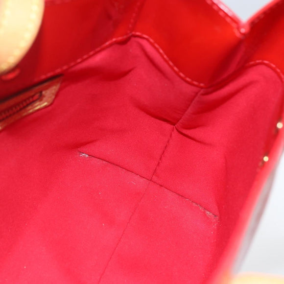 LOUIS VUITTON Monogram Vernis Reade PM Hand Bag Red Rouge M91088 LV Auth 161231