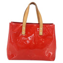 LOUIS VUITTON Monogram Vernis Reade PM Hand Bag Red Rouge M91088 LV Auth 161231-13