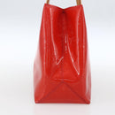 LOUIS VUITTON Monogram Vernis Reade PM Hand Bag Red Rouge M91088 LV Auth 161231-3
