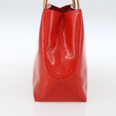LOUIS VUITTON Monogram Vernis Reade PM Hand Bag Red Rouge M91088 LV Auth 161231-4