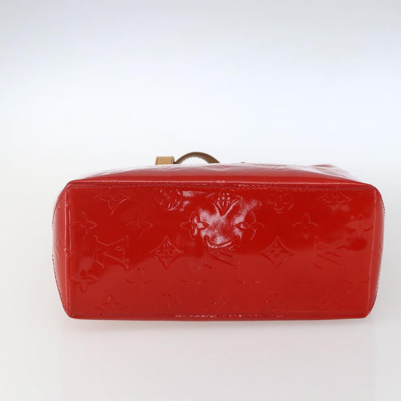 LOUIS VUITTON Monogram Vernis Reade PM Hand Bag Red Rouge M91088 LV Auth 161231