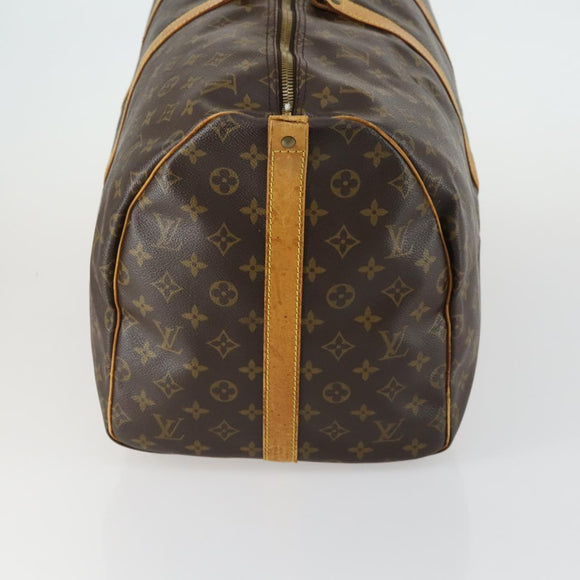 LOUIS VUITTON Monogram Keepall Bandouliere 55 Boston Bag M41414 LV Auth 161233