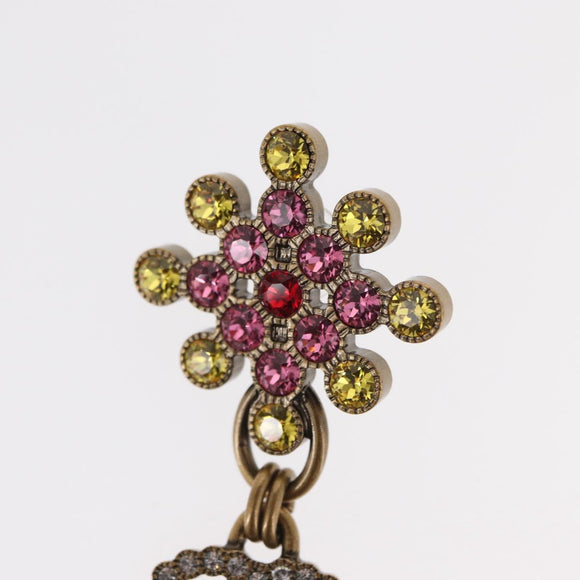 CHANEL Rhinestone COCO Mark Pierce metal Multicolor CC Auth 161236SAM