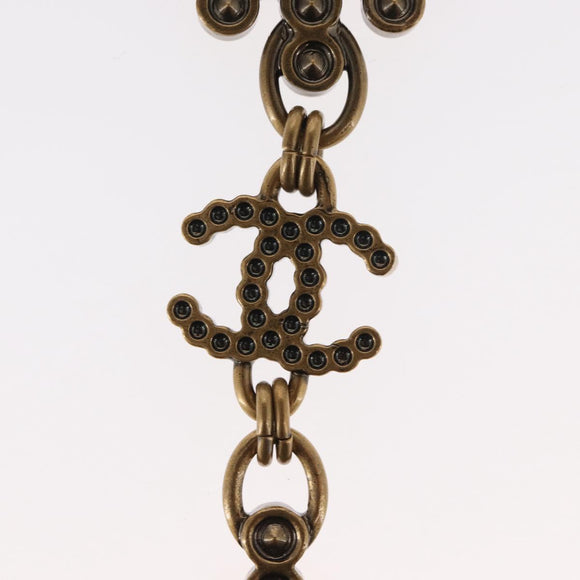 CHANEL Rhinestone COCO Mark Pierce metal Multicolor CC Auth 161236SAM