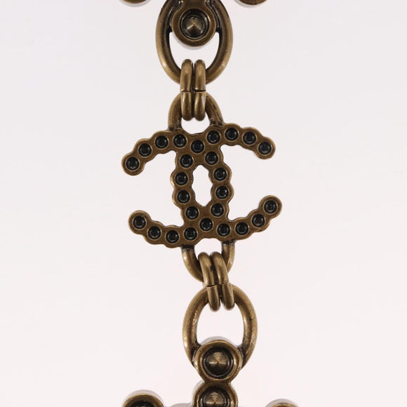 CHANEL Rhinestone COCO Mark Pierce metal Multicolor CC Auth 161236SAM