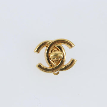 CHANEL COCO Mark Earring metal Gold Tone CC Auth 161237V - 0