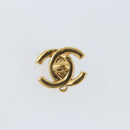 CHANEL COCO Mark Earring metal Gold Tone CC Auth 161237V-6