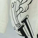 LOUIS VUITTON Printed Shirt And Tie Shirt Cotton White LV Auth 161259M-10