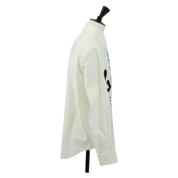 LOUIS VUITTON Printed Shirt And Tie Shirt Cotton White LV Auth 161259M