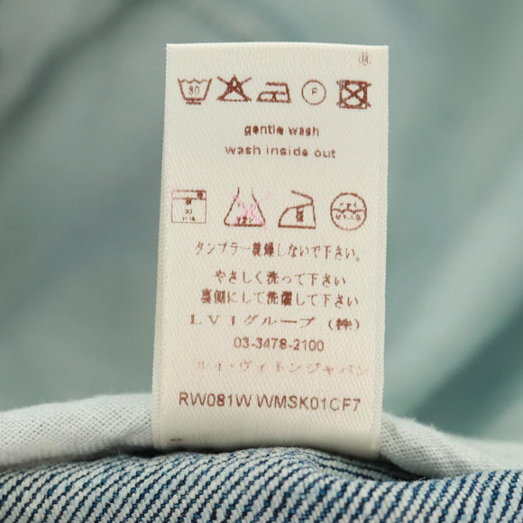 LOUIS VUITTON Monogram Denim Skirt Blue LV Auth 161260M