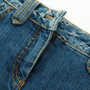 LOUIS VUITTON Monogram Denim Skirt Blue LV Auth 161260M-5