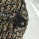 Christian Dior Trotter Canvas Boston Bag Navy Silver Auth 161273-18