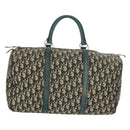 Christian Dior Trotter Canvas Boston Bag Navy Silver Auth 161273-2