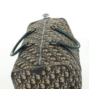 Christian Dior Trotter Canvas Boston Bag Navy Silver Auth 161273-8