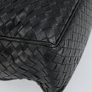 BOTTEGA VENETA INTRECCIATO Shoulder Bag Leather Black Auth 161278-14