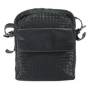BOTTEGA VENETA INTRECCIATO Shoulder Bag Leather Black Auth 161278-13