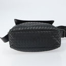 BOTTEGA VENETA INTRECCIATO Shoulder Bag Leather Black Auth 161278-5
