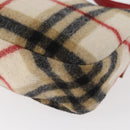 Burberrys Nova Check Shoulder Bag Wool Beige Silver Auth 161279V-16