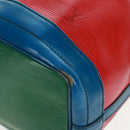 LOUIS VUITTON Epi Noe Shoulder Bag Tricolor Red Blue M44084 LV Auth 161281-15