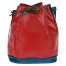LOUIS VUITTON Epi Noe Shoulder Bag Tricolor Red Blue M44084 LV Auth 161281-13