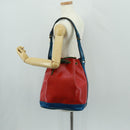 LOUIS VUITTON Epi Noe Shoulder Bag Tricolor Red Blue M44084 LV Auth 161281-23