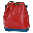 LOUIS VUITTON Epi Noe Shoulder Bag Tricolor Red Blue M44084 LV Auth 161281-2