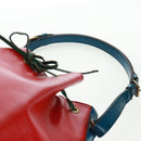 LOUIS VUITTON Epi Noe Shoulder Bag Tricolor Red Blue M44084 LV Auth 161281-14