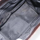 BURBERRY Nova Check Hand Bag Canvas Blue Silver Auth 161282-12