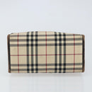 BURBERRY Nova Check Hand Bag Canvas Blue Silver Auth 161282-5