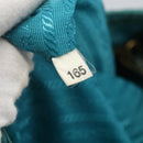 PRADA Shoulder Bag Nylon Turquoise Blue Gold Auth 161283-12