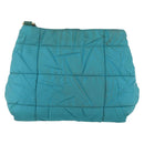 PRADA Shoulder Bag Nylon Turquoise Blue Gold Auth 161283-2