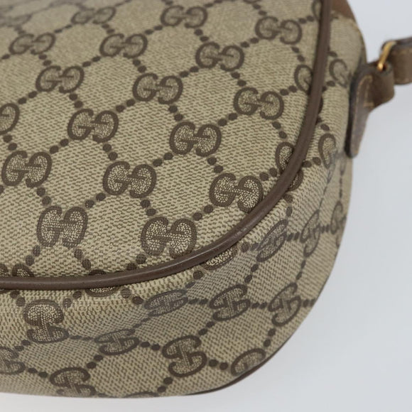 GUCCI GG Supreme Web Sherry Line Clutch Bag PVC Beige Gold 89 01 034 Auth 161289