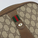 GUCCI GG Supreme Web Sherry Line Clutch Bag PVC Beige Gold 89 01 034 Auth 161289-13