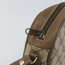 GUCCI GG Supreme Web Sherry Line Clutch Bag PVC Beige Gold 89 01 034 Auth 161289-14