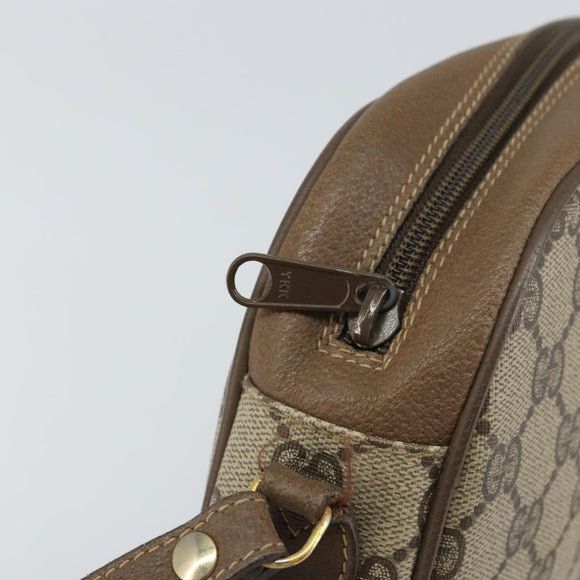 GUCCI GG Supreme Web Sherry Line Clutch Bag PVC Beige Gold 89 01 034 Auth 161289