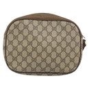 GUCCI GG Supreme Web Sherry Line Clutch Bag PVC Beige Gold 89 01 034 Auth 161289-3