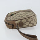 GUCCI GG Supreme Web Sherry Line Clutch Bag PVC Beige Gold 89 01 034 Auth 161289-5