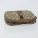 GUCCI GG Supreme Web Sherry Line Clutch Bag PVC Beige Gold 89 01 034 Auth 161289-6