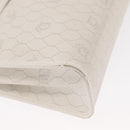 Christian Dior Honeycomb Canvas Hand Bag PVC 2way Gold White Auth 161290-9