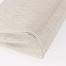 Christian Dior Honeycomb Canvas Hand Bag PVC 2way Gold White Auth 161290-17