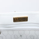 Christian Dior Honeycomb Canvas Hand Bag PVC 2way Gold White Auth 161290-12