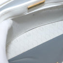 Christian Dior Honeycomb Canvas Hand Bag PVC 2way Gold White Auth 161290-11