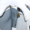 Christian Dior Honeycomb Canvas Hand Bag PVC 2way Gold White Auth 161290-21