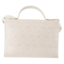 Christian Dior Honeycomb Canvas Hand Bag PVC 2way Gold White Auth 161290-2