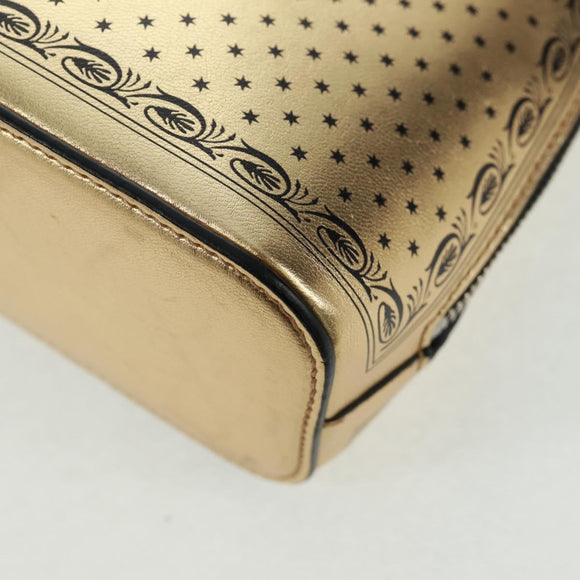GUCCI Umhängetasche Leder Gold 511189 Auth 161291V