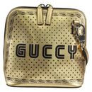 GUCCI Umhängetasche Leder Gold 511189 Auth 161291V-13
