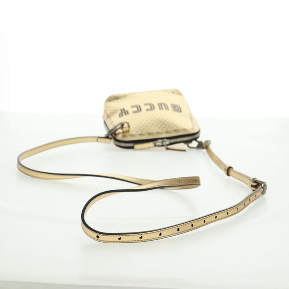 GUCCI Umhängetasche Leder Gold 511189 Auth 161291V