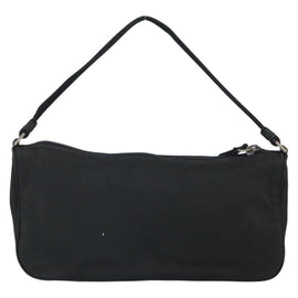 PRADA Hand Pouch Nylon Black Silver Auth 161300 - 0